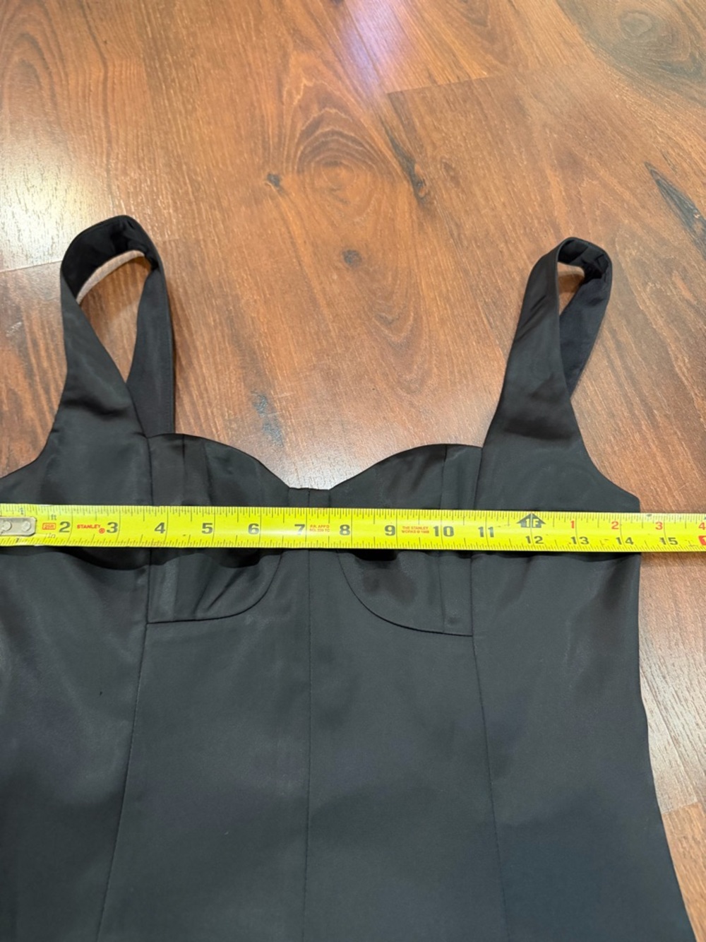 NWT Lovers and Friends CARPENTER Satin MINI black DRESS Sz XS - Picture 6 of 11